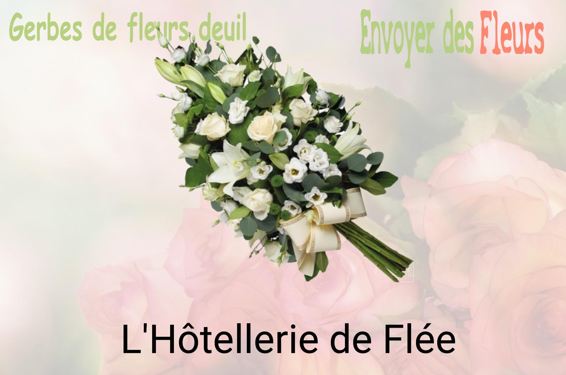 Gerbe de fleurs de deuil livrée à L'Hôtellerie-de-Flée